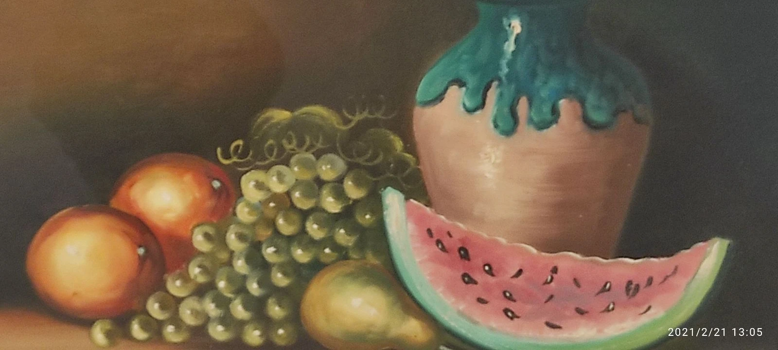 Gesigneerd stilleven fruitschilderij op doek oleo sobre lienzo – photo 5